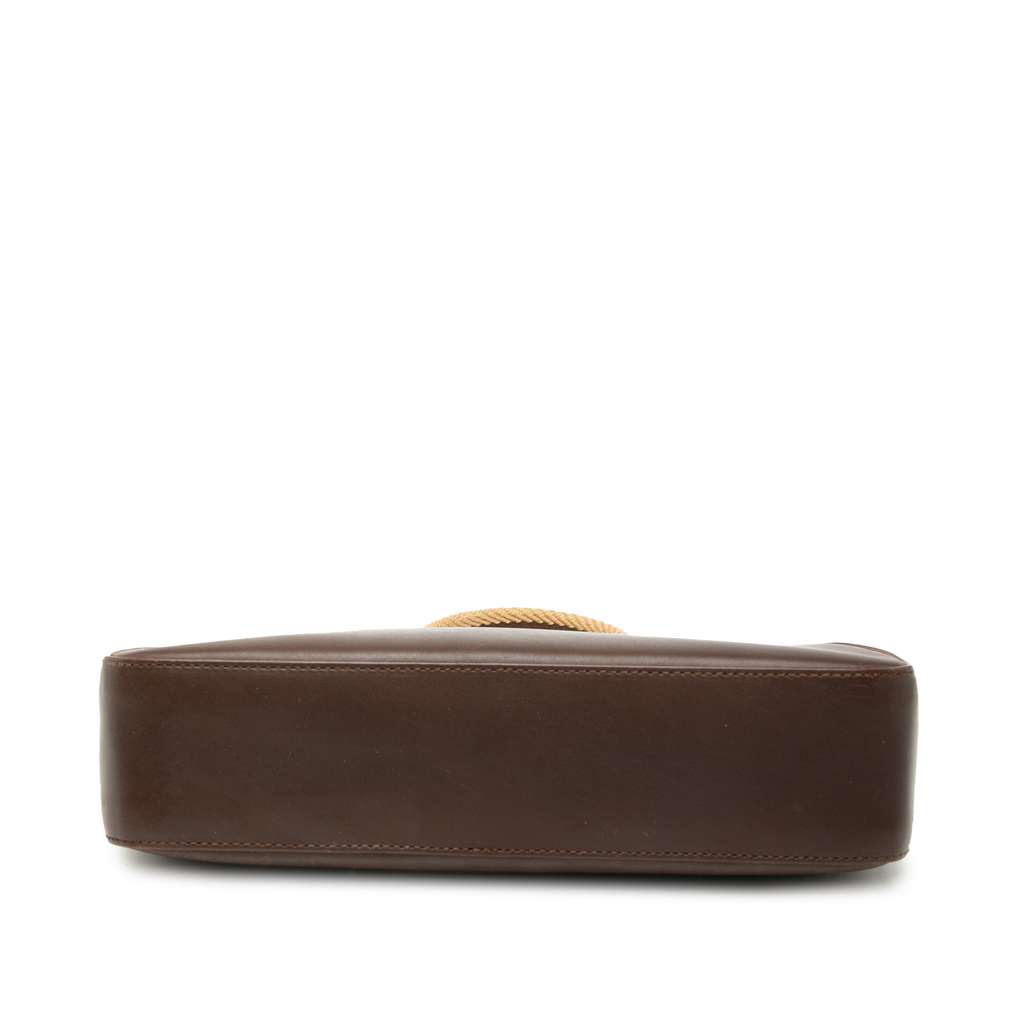 Gucci Leather Web Handbag Brown Leather Good condition - Inside View