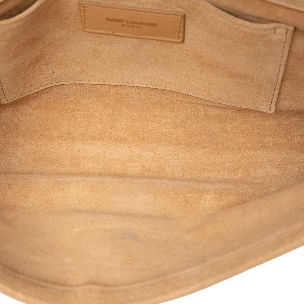 Saint Laurent Leather Chyc Ligne Clutch Brown Leather Good condition - Model View