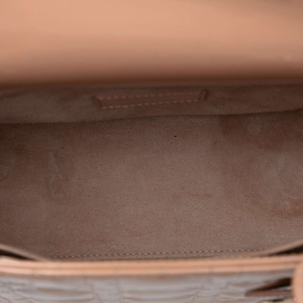 Dior Medium Patent Cannage Lady Dior Brown Leather Good condition - Model View