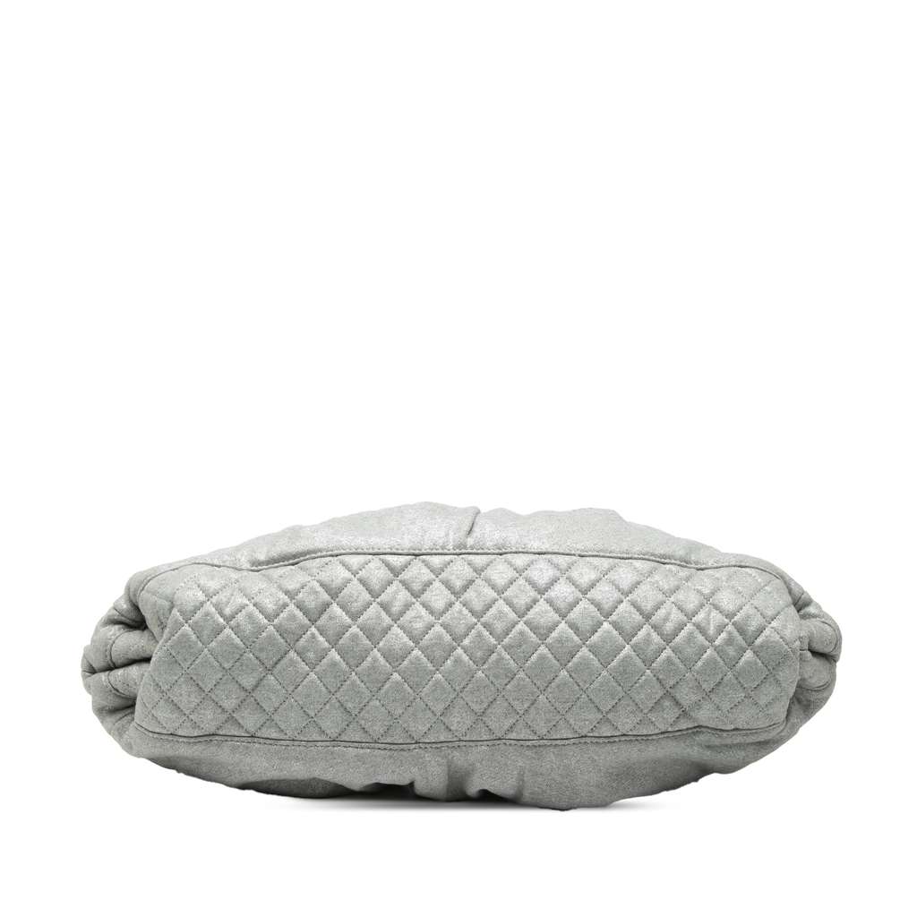 Chanel Jersey Melrose Cabas Grey Cotton Good condition - Inside View