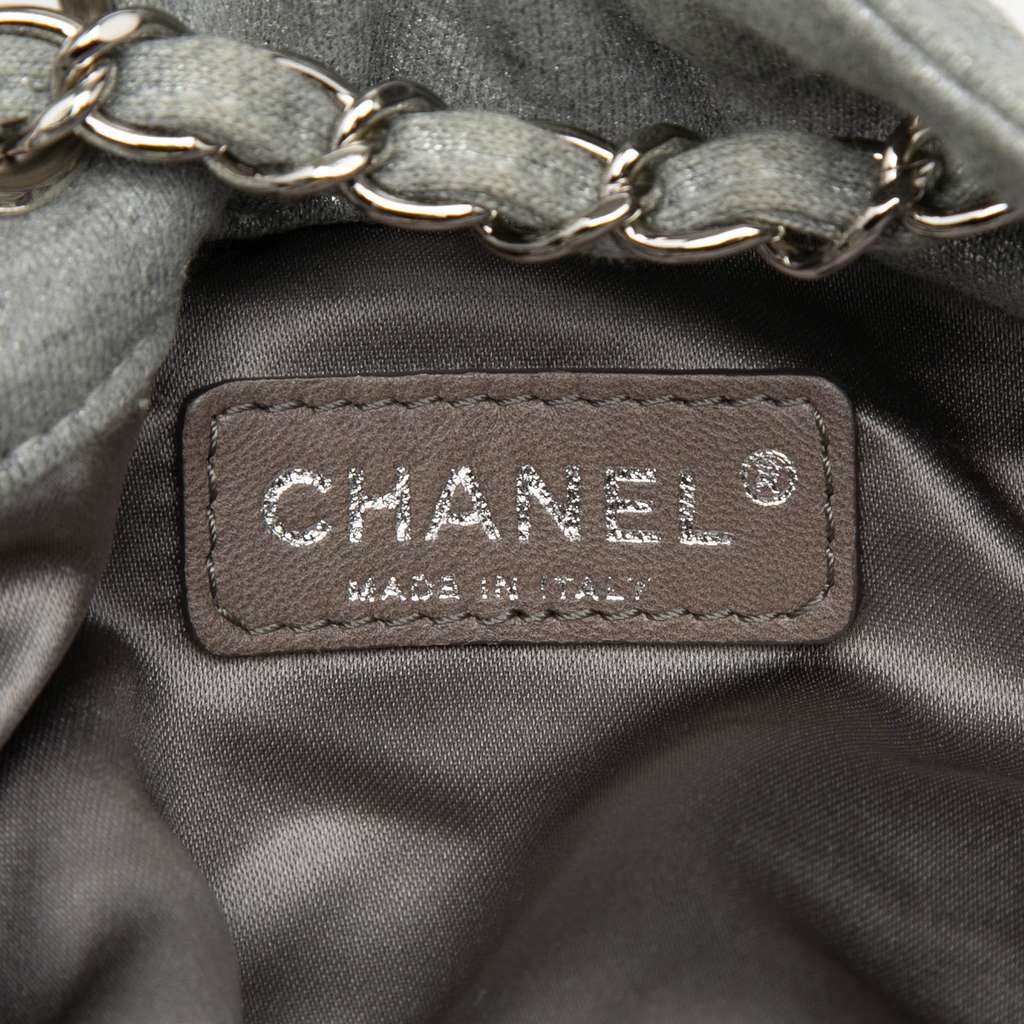 Chanel Jersey Melrose Cabas Grey Cotton Good condition - Box View