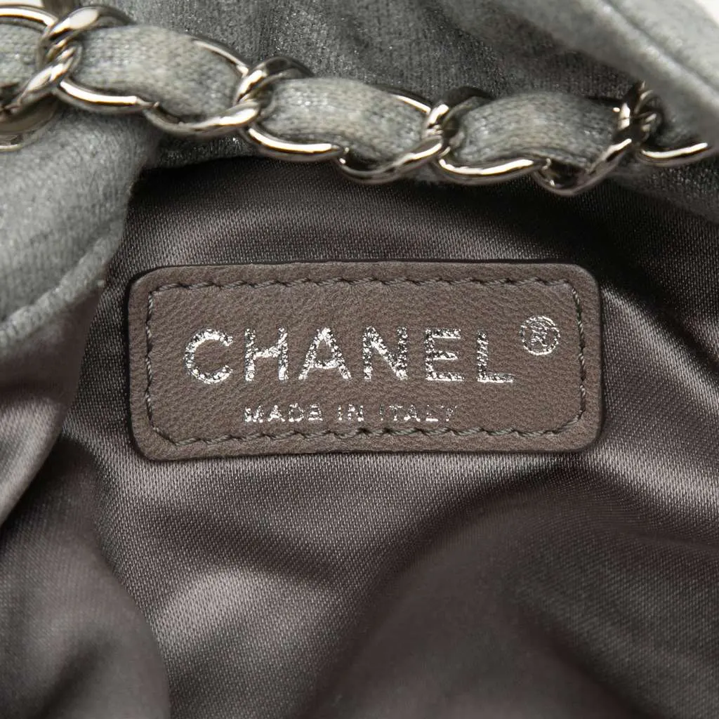 Chanel Jersey Melrose Cabas Grey Cotton Very good - Box View