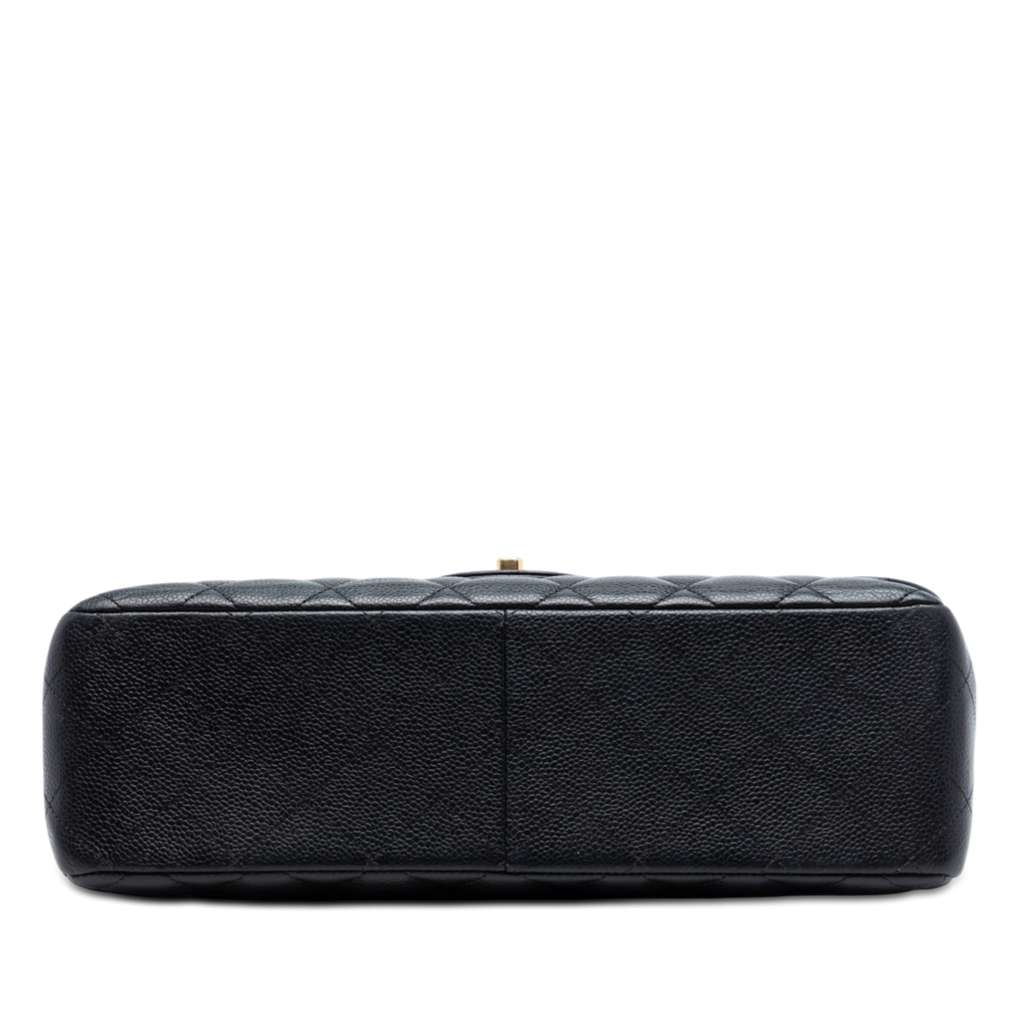 Chanel Jumbo Classic Caviar Double Flap Black Leather Good condition - Inside View