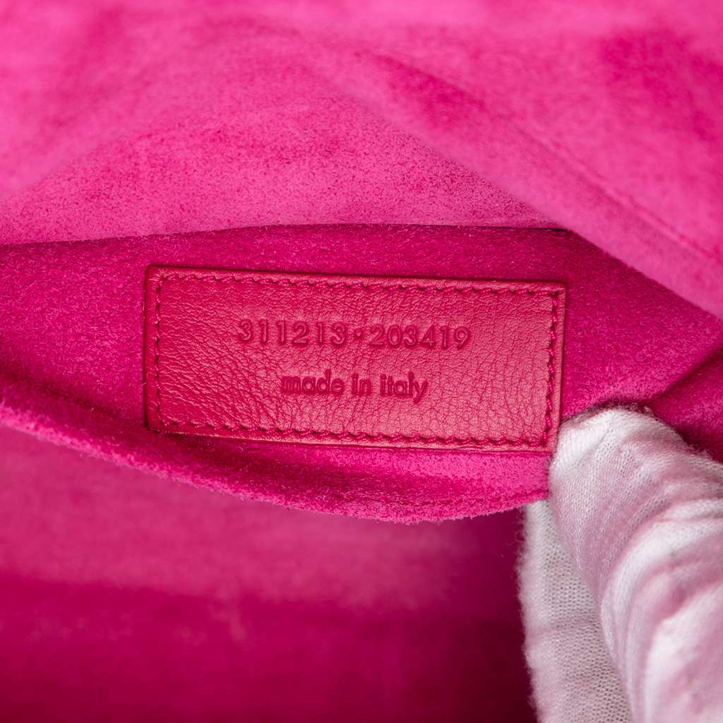 Saint Laurent Leather Chyc Ligne Clutch Pink Leather Good condition - Box View