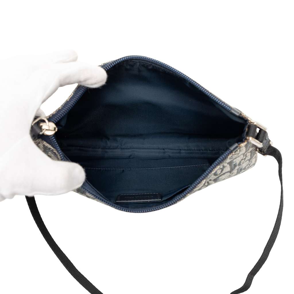 Dior Diorissimo Trotter Canvas Shoulder Bag Blue Canvas Good condition - Model View