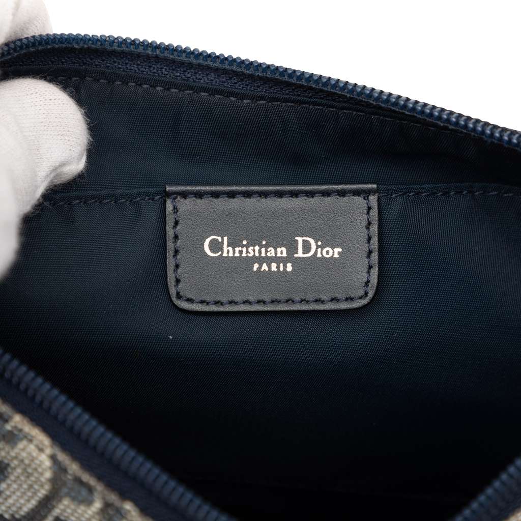 Dior Diorissimo Trotter Canvas Shoulder Bag Blue Canvas Good condition - Box View