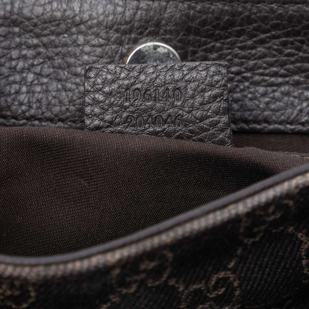 Gucci GG Denim Shoulder Bag Brown Denim Good condition - Box View