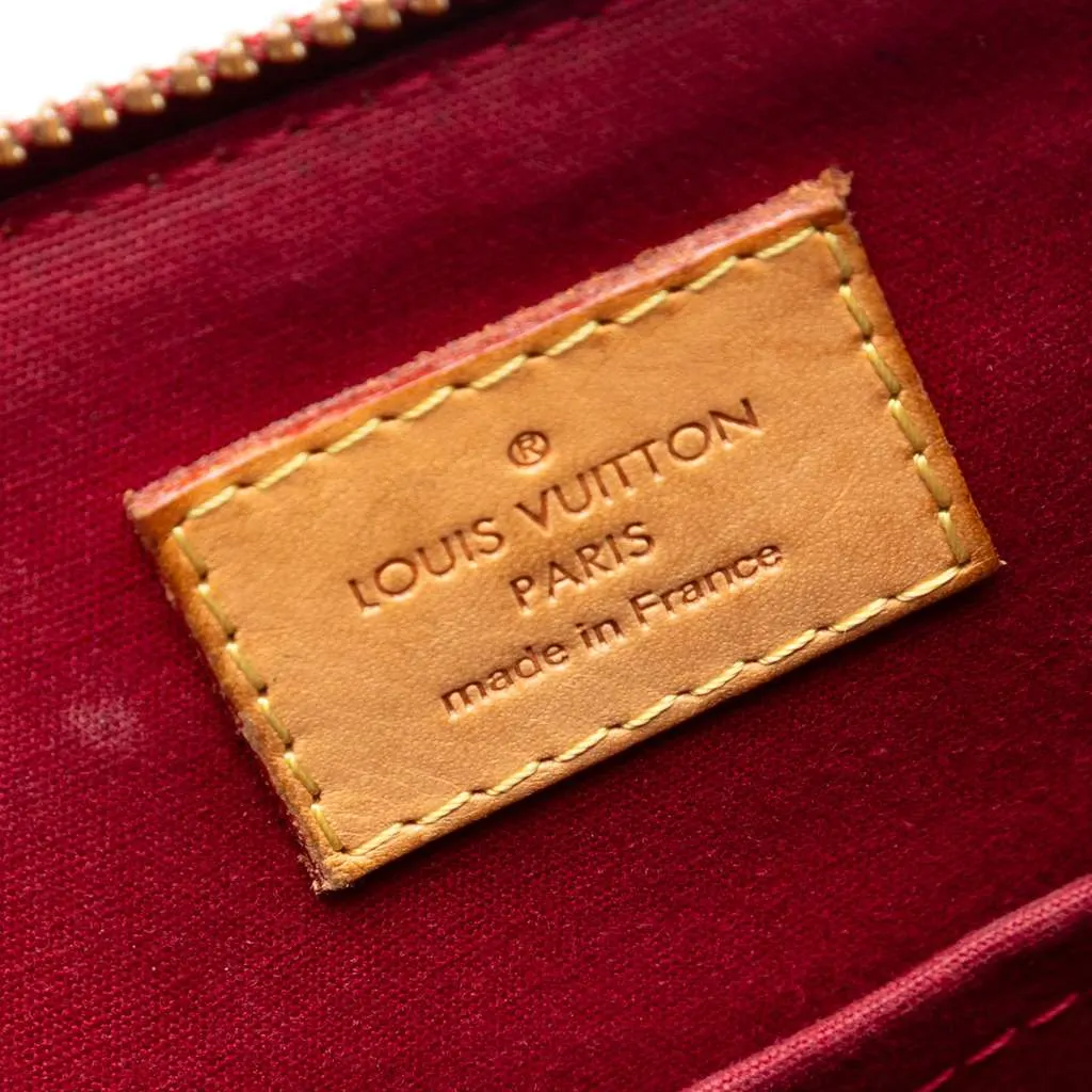 Louis Vuitton Monogram Vernis Bellevue PM Red Leather Very good - Box View