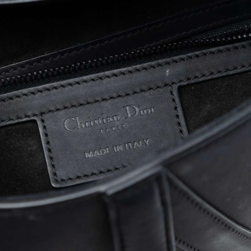 Dior Ultra Matte Calfskin Saddle Bag Black Leather Very good - Box View