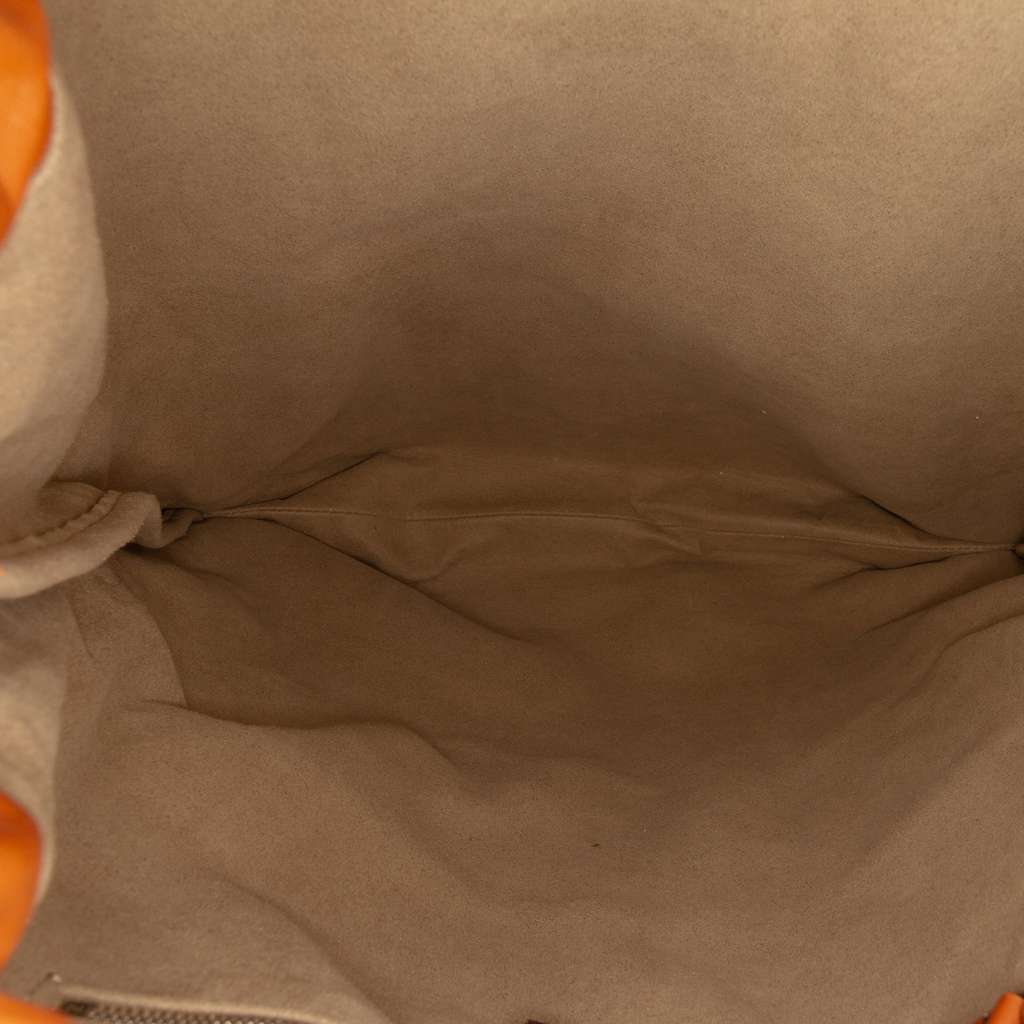 Fendi Leather Logo Drawstring Backpack Brown Leather Good condition - Model View