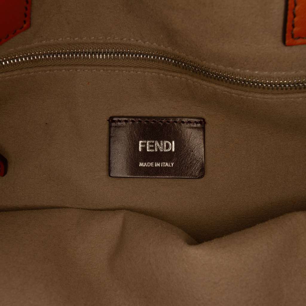 Fendi Leather Logo Drawstring Backpack Brown Leather Good condition - Box View
