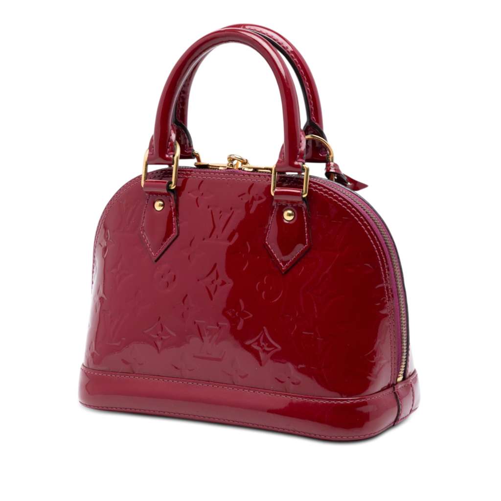 Louis Vuitton Monogram Vernis Alma BB Red Leather Good condition - Back View