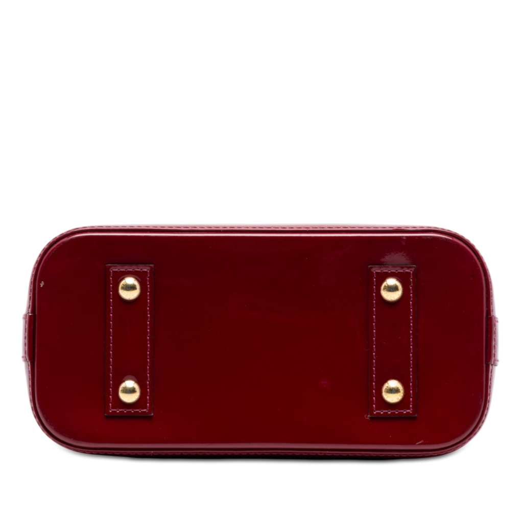 Louis Vuitton Monogram Vernis Alma BB Red Leather Good condition - Inside View