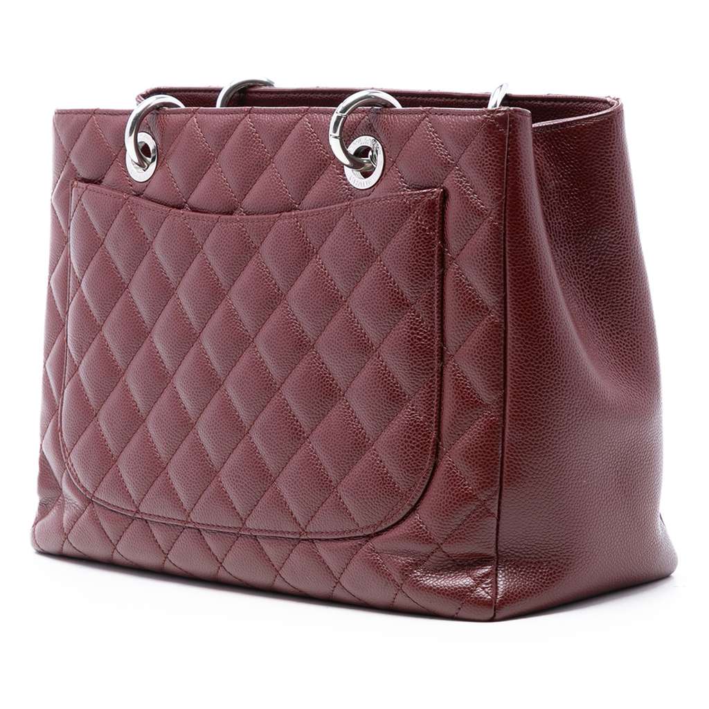 Chanel Caviar Grand Shopping Tote Red Leather Good condition - Back View