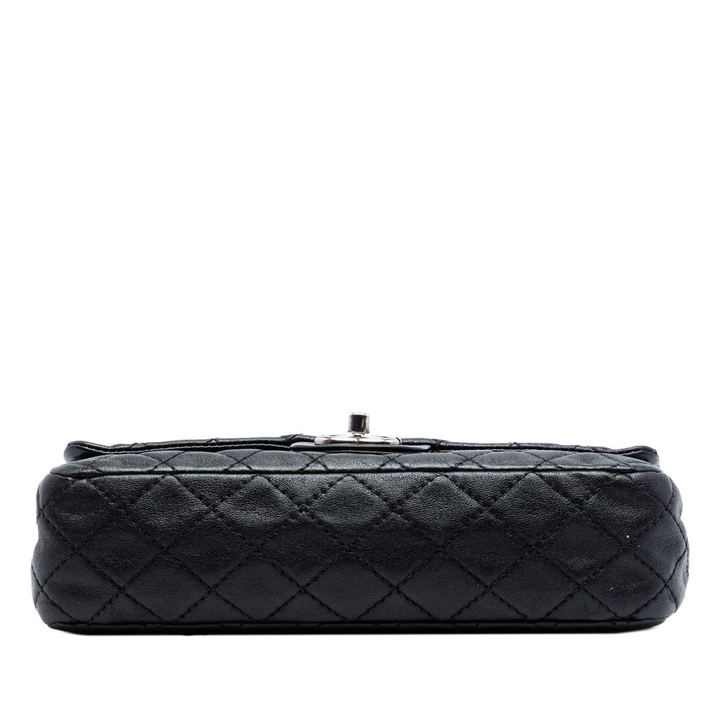 Chanel Medium Classic Washed Lambskin Bijoux Chain Double Flap Black Leather Good condition - Inside View
