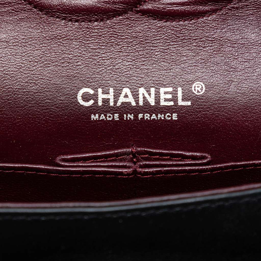 Chanel Medium Classic Washed Lambskin Bijoux Chain Double Flap Black Leather Good condition - Box View