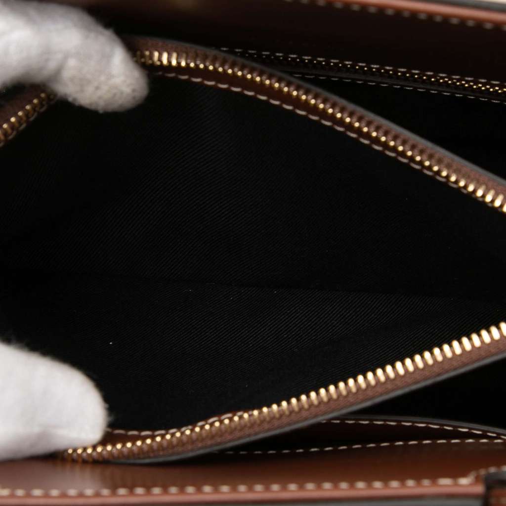 Burberry House Check Canvas Title Satchel Beige Canvas Good condition - Model View