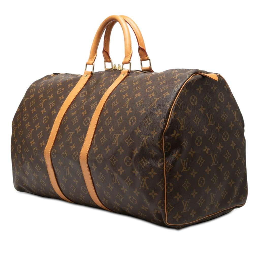 Louis Vuitton Monogram Keepall 55 Brown Good condition - Back View