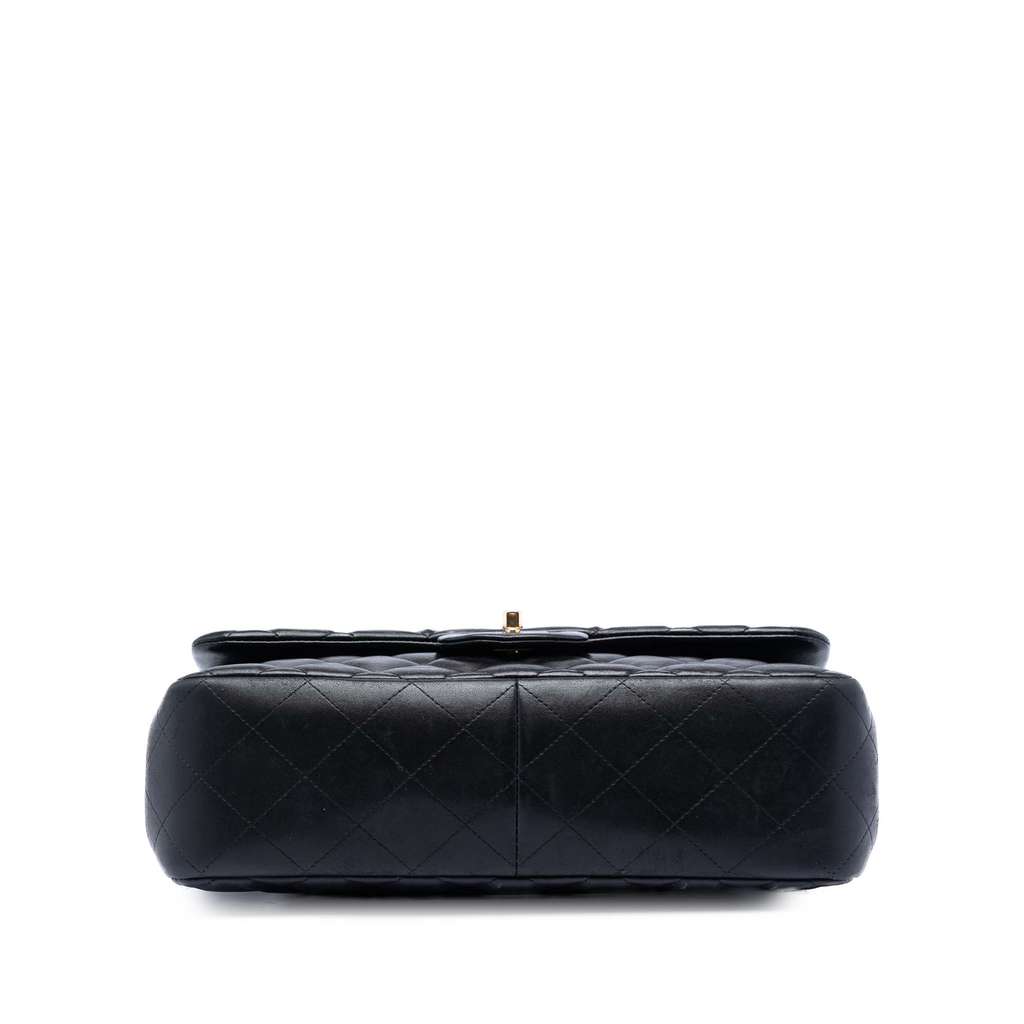 Chanel Jumbo Classic Lambskin Double Flap Black Leather Good condition - Inside View