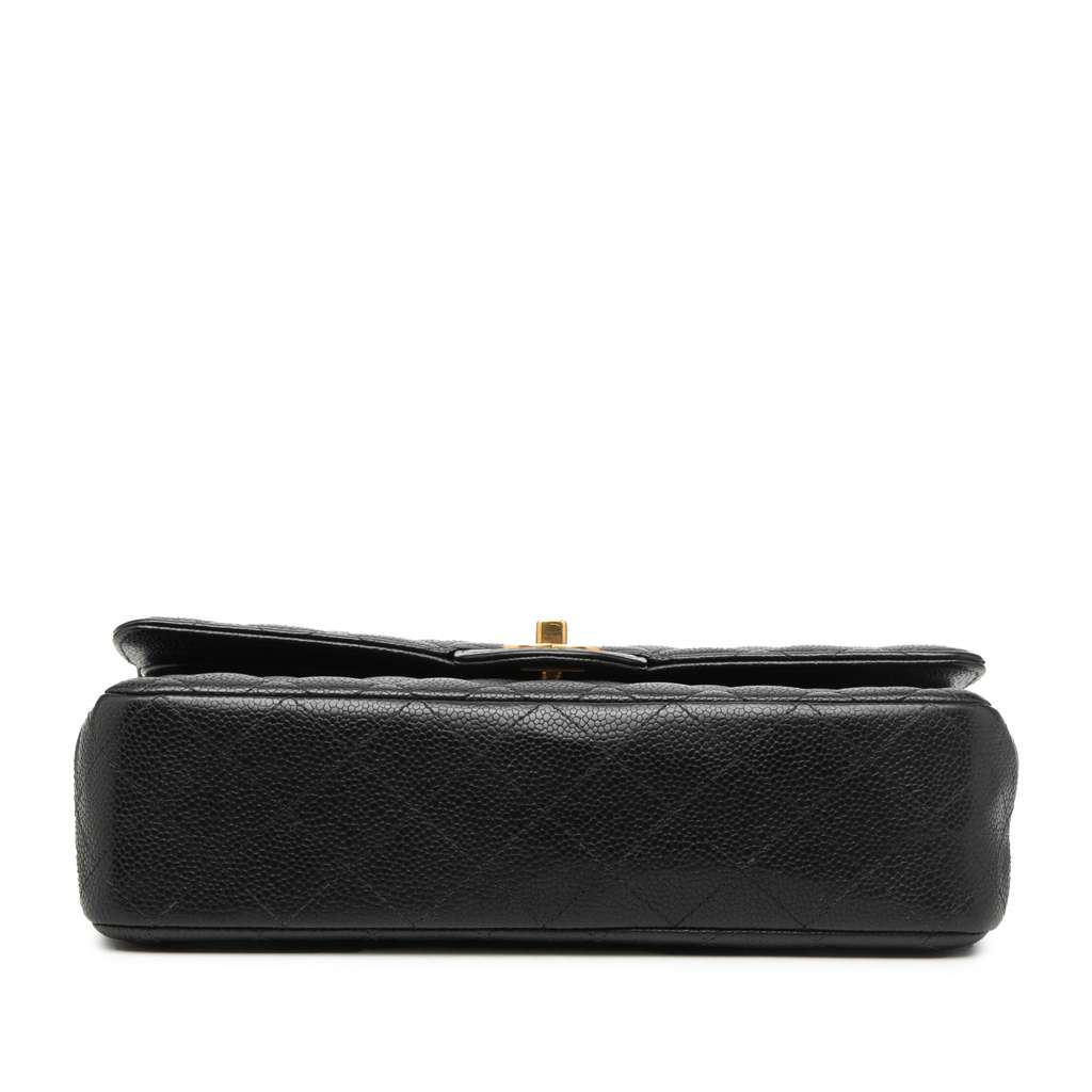 Chanel Medium Classic Caviar Double Flap Black Leather Good condition - Inside View