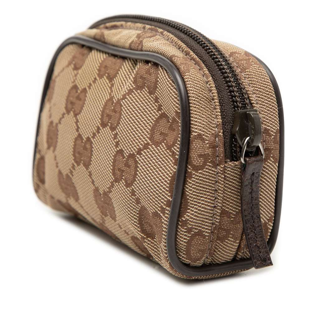 Gucci GG Canvas Coin Pouch Beige Canvas Good condition - Back View