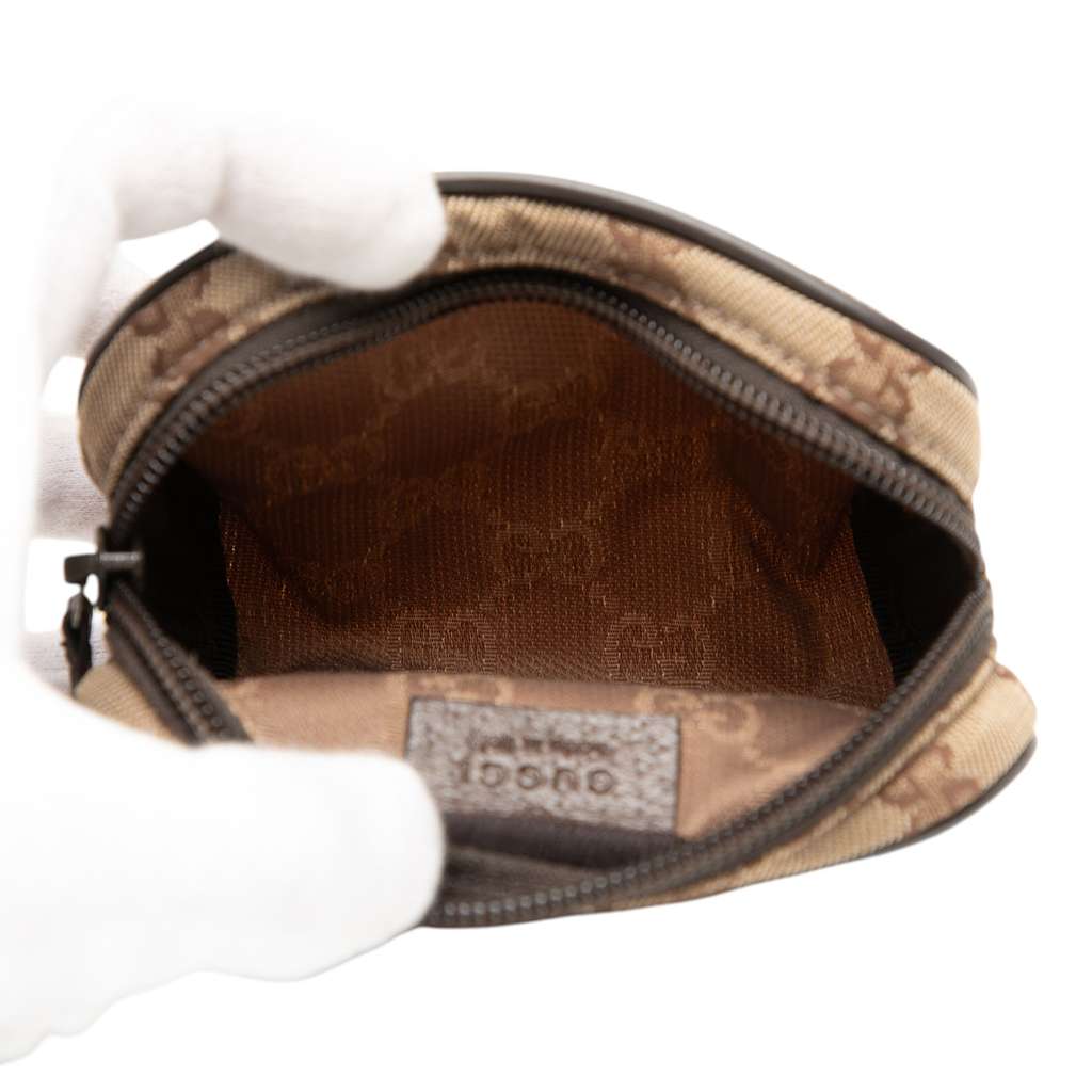 Gucci GG Canvas Coin Pouch Beige Canvas Good condition - Model View