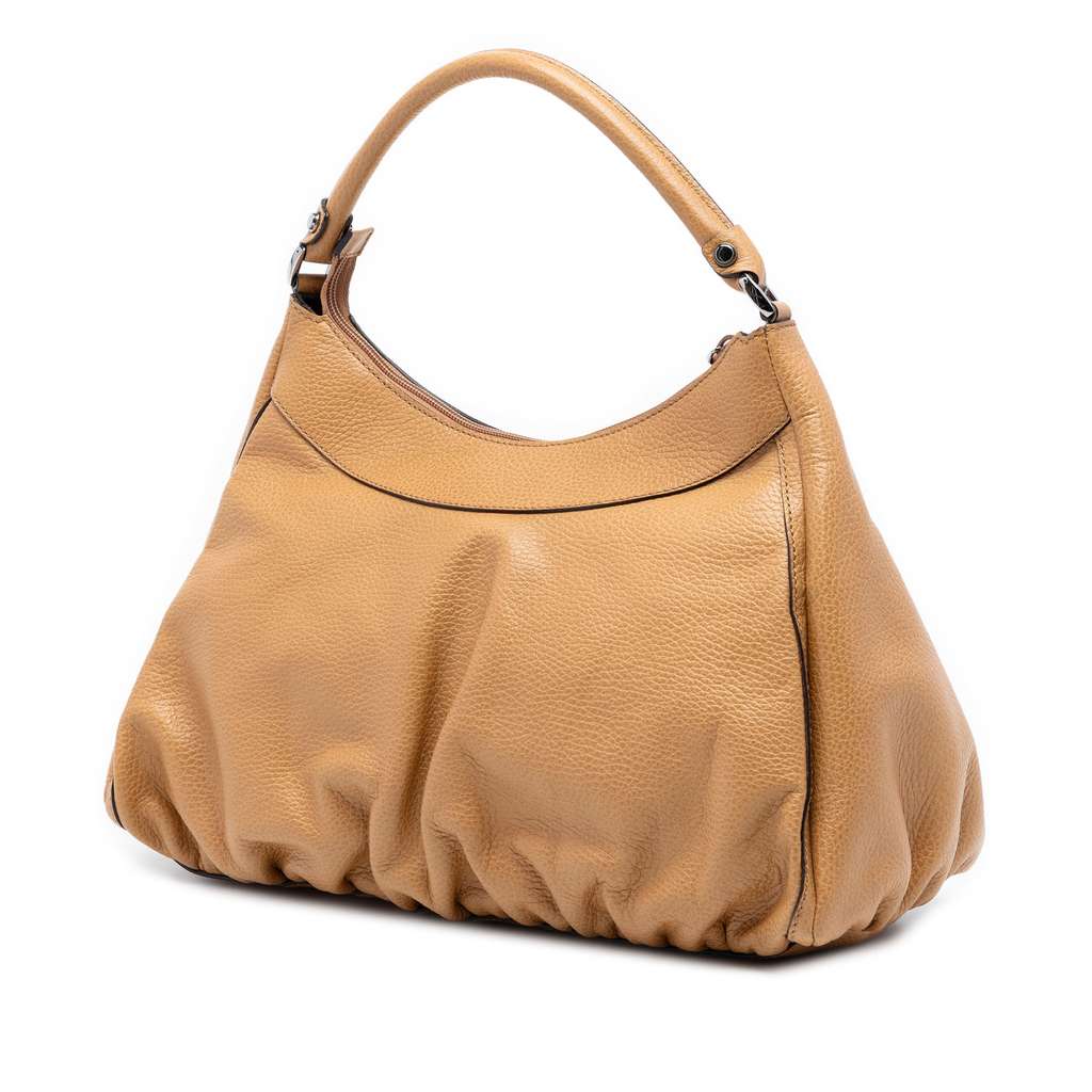 Gucci Leather Abbey D Ring Shoulder Bag Brown Leather Good condition - Back View