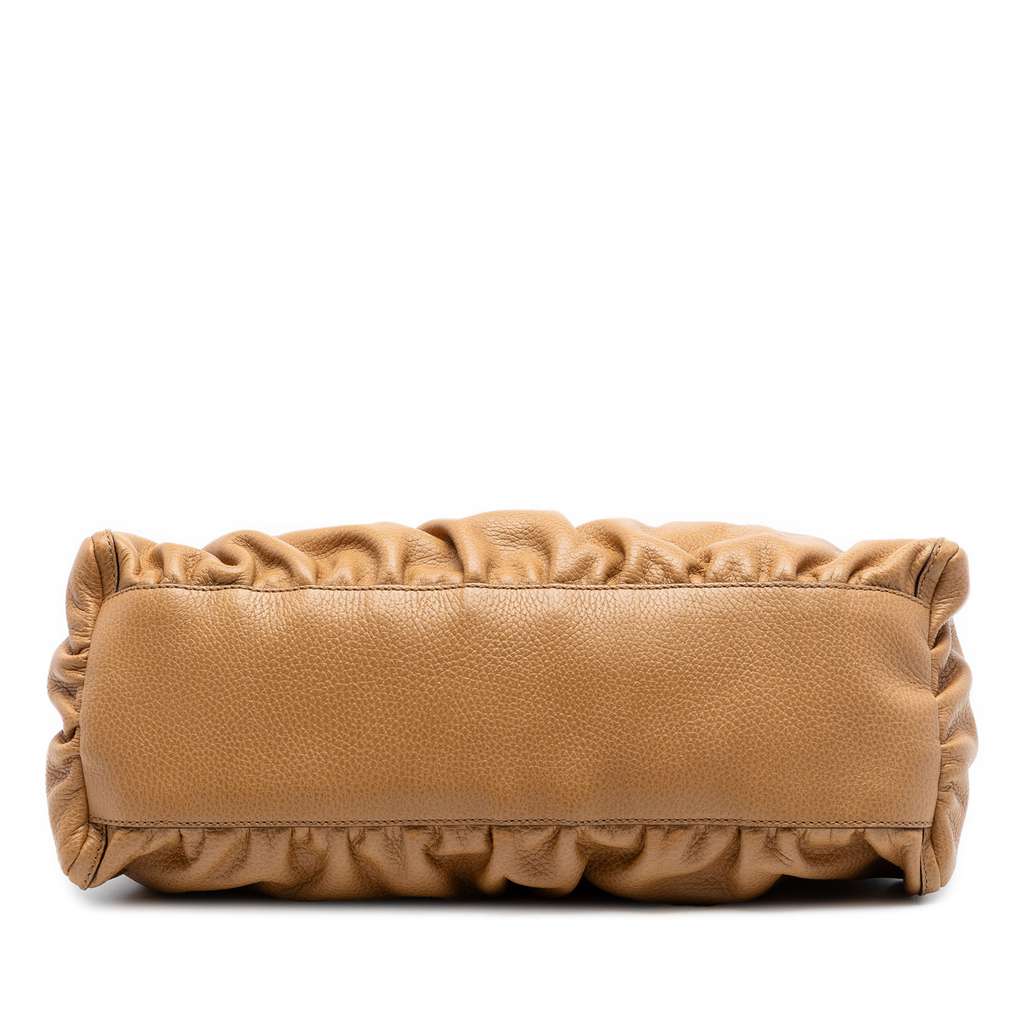 Gucci Leather Abbey D Ring Shoulder Bag Brown Leather Good condition - Inside View