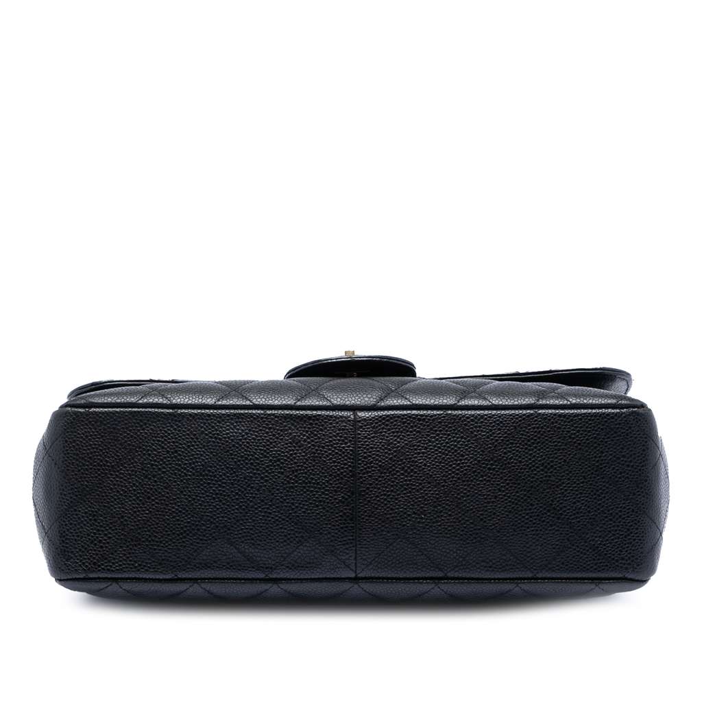 Chanel Jumbo Classic Caviar Double Flap Black Leather Good condition - Inside View