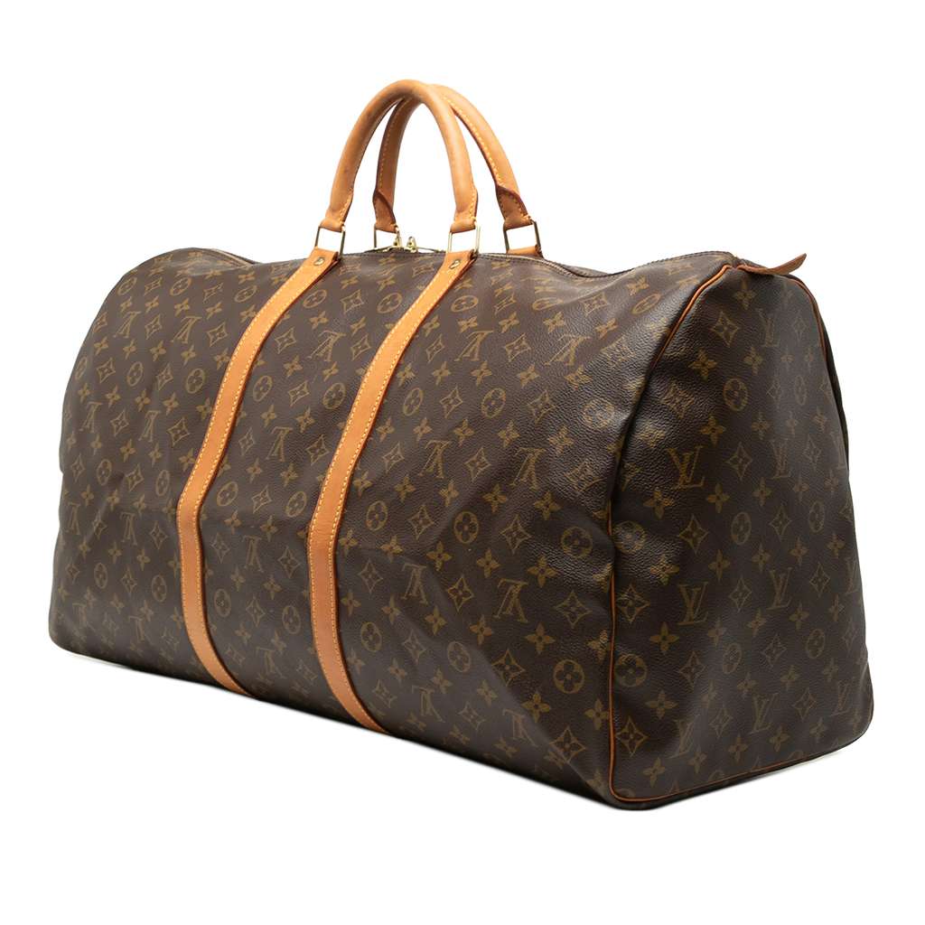 Louis Vuitton Monogram Keepall 60 Brown Good condition - Back View