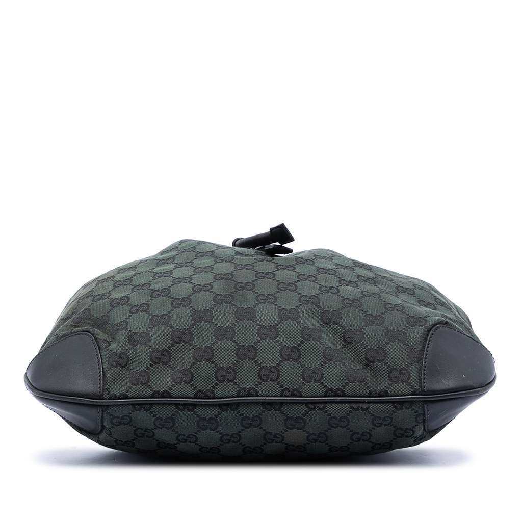 Gucci GG Canvas Bucket Bag Green Canvas Good condition - Inside View
