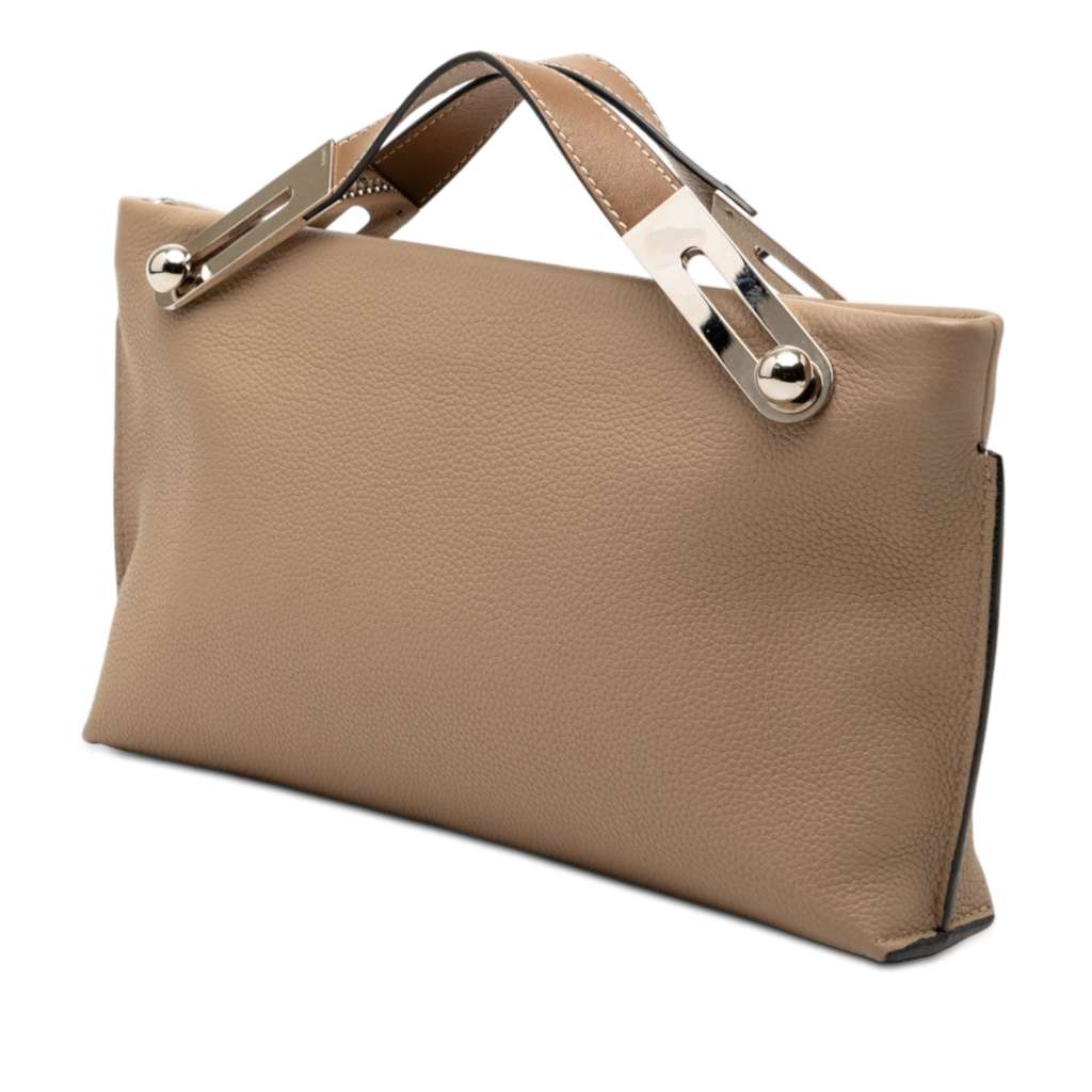 Loewe Small Grained Calfskin Missy Satchel Beige Leather Good condition - Back View