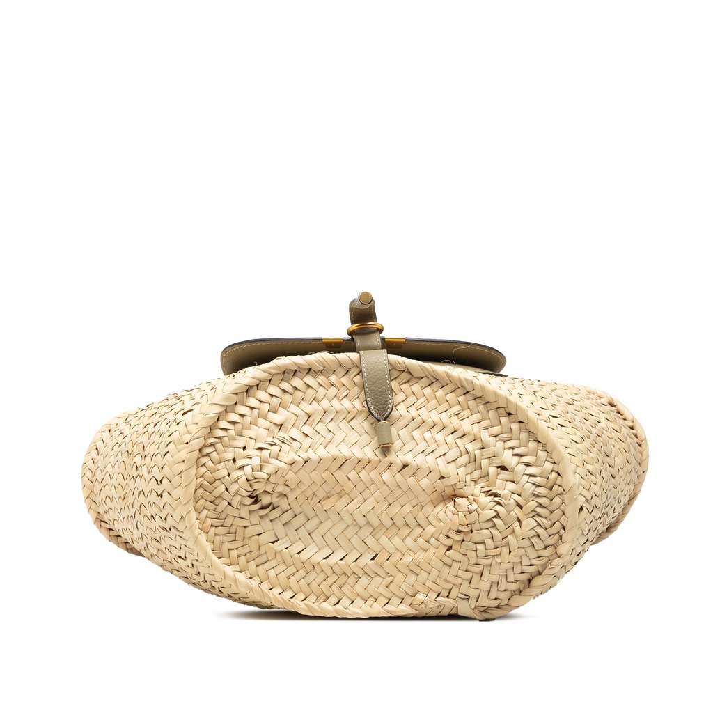 Chloé Medium Raffia Marcie Basket Tote Beige Good condition - Inside View