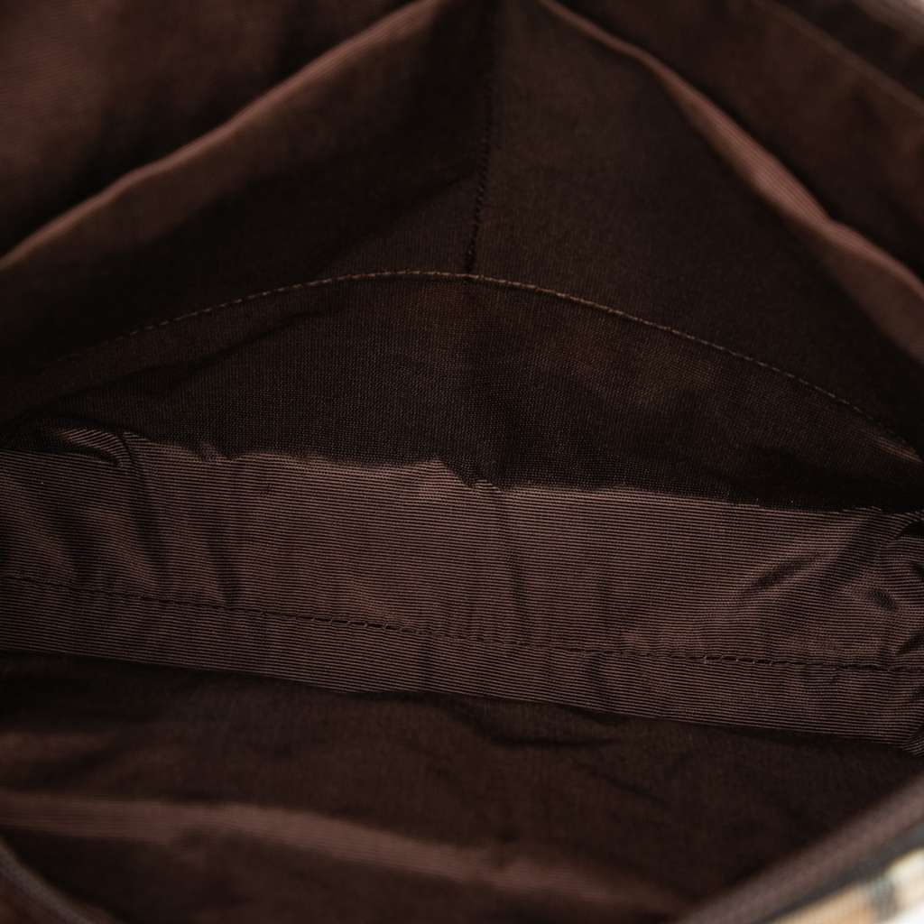 Burberry Haymarket Check Canvas Handbag Beige Canvas Good condition - Model View