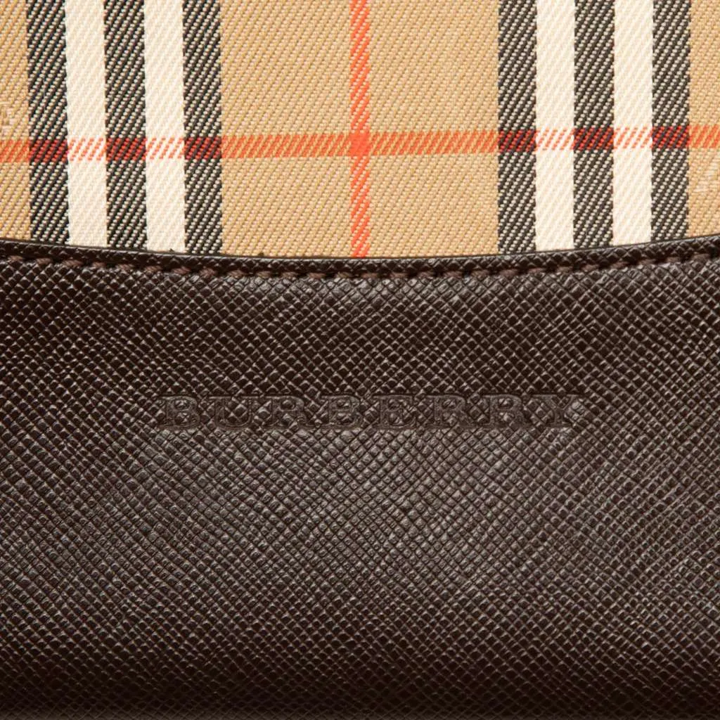 Burberry Haymarket Check Canvas Handbag Beige Canvas Very good - Box View