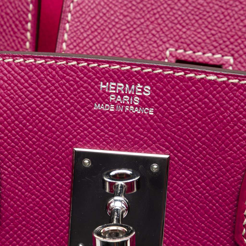 Hermès Epsom Candy Birkin Retourne 30 Purple Leather Good condition - Box View
