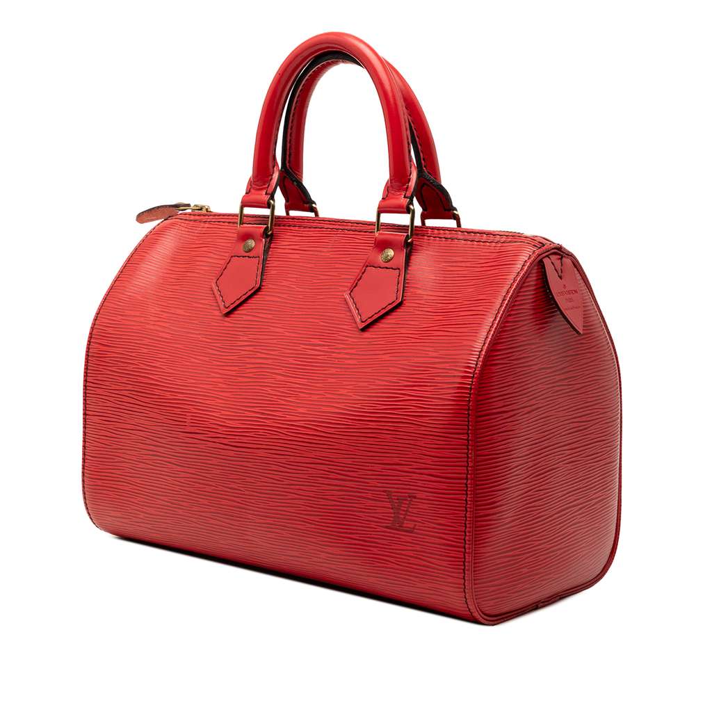 Louis Vuitton Epi Speedy 25 Red Leather Good condition - Back View