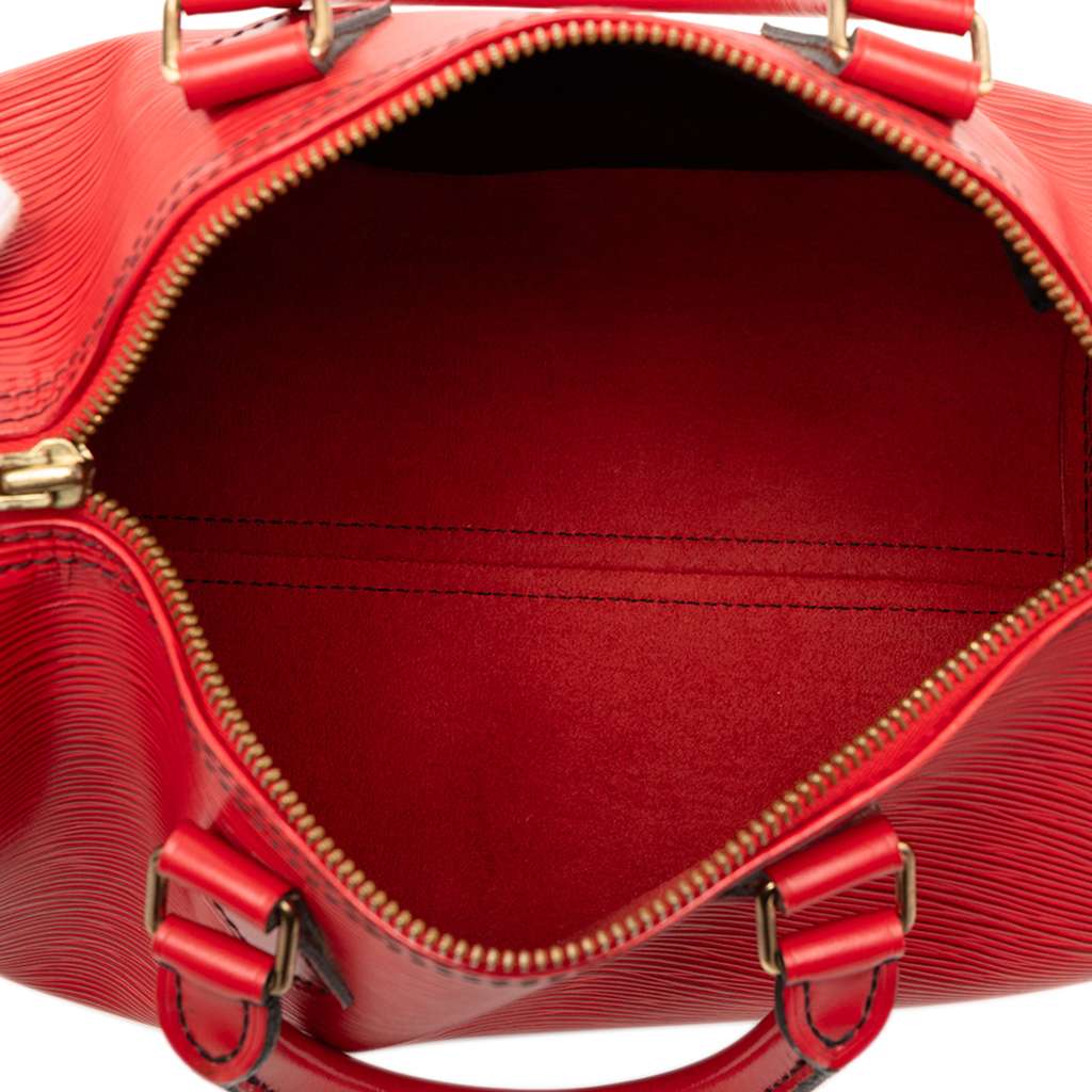 Louis Vuitton Epi Speedy 25 Red Leather Good condition - Model View