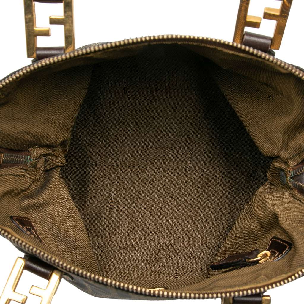 Fendi Zucca Canvas Satchel Brown Canvas Good condition - Model View