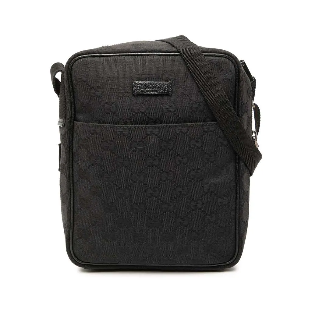 Gucci GG Canvas Crossbody Black Canvas Very good - Front View