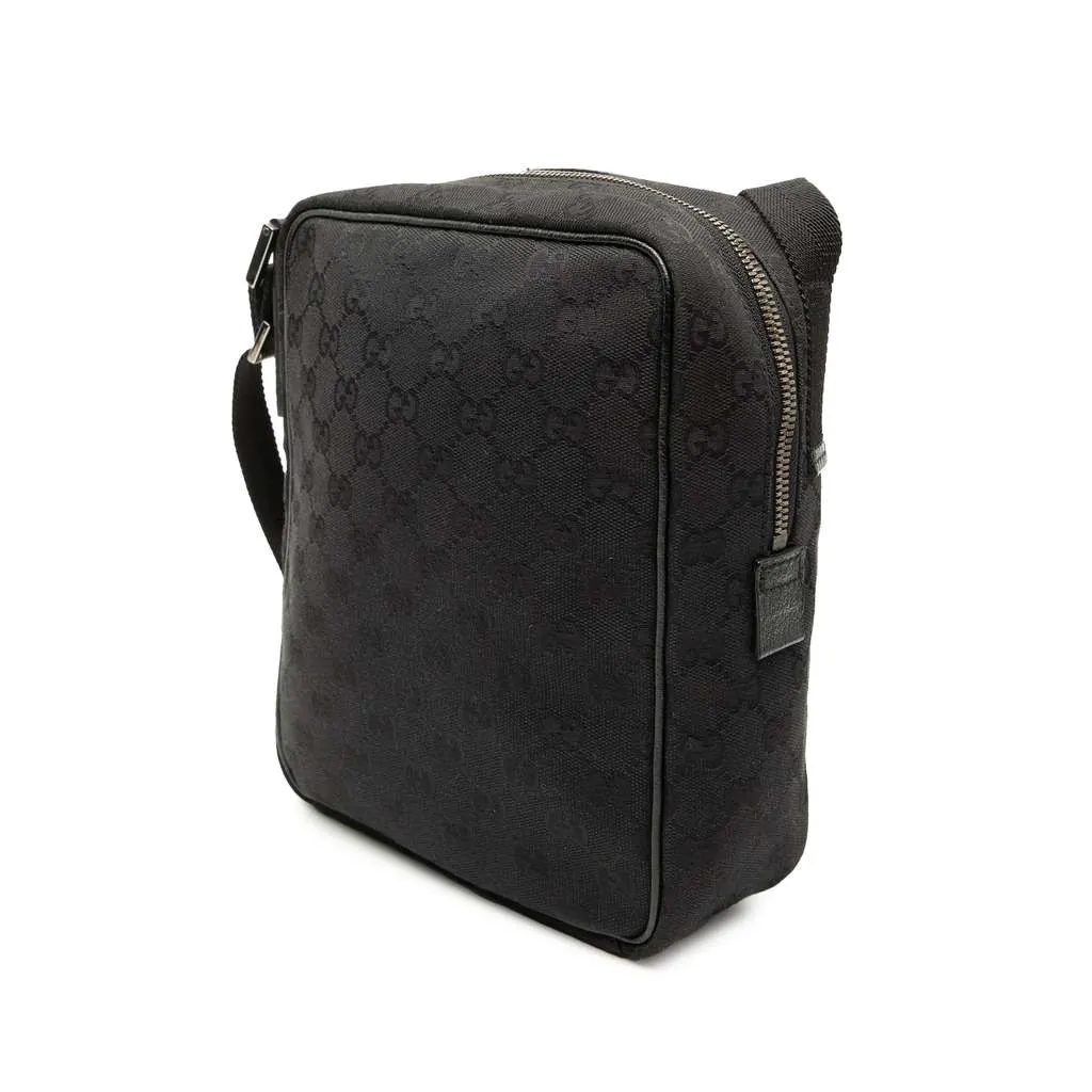 Gucci GG Canvas Crossbody Black Canvas Very good - Back View