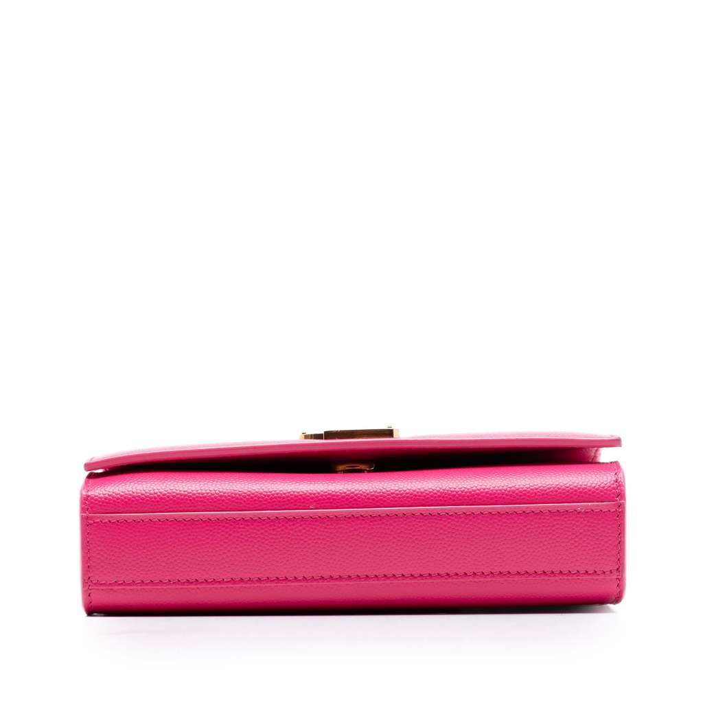 Saint Laurent Small Grain De Poudre Monogram Kate Crossbody Pink Leather Good condition - Inside View