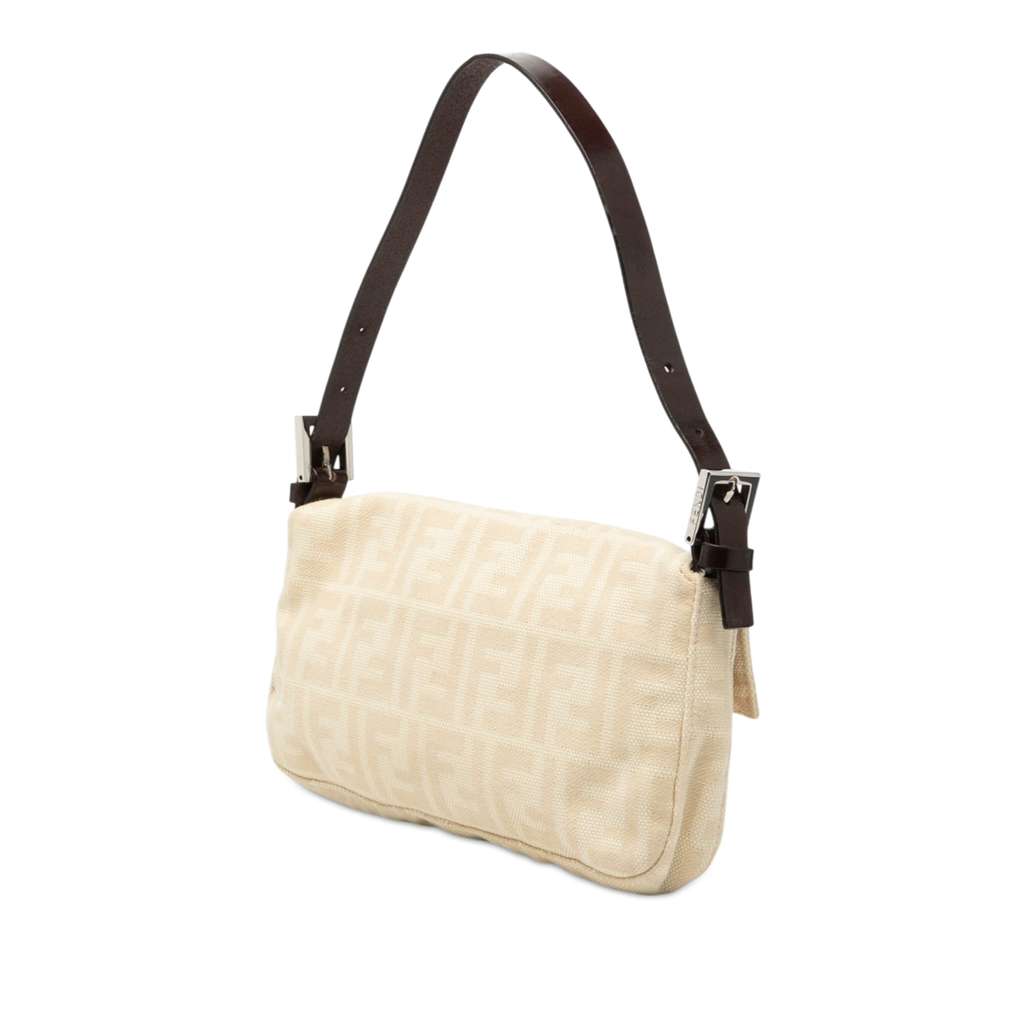 Fendi Zucca Canvas Baguette Beige Canvas Good condition - Back View