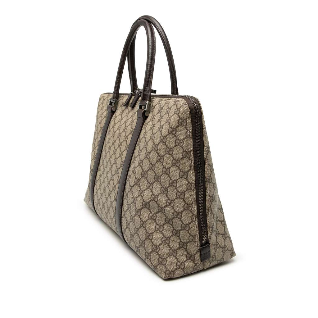 Gucci GG Supreme Business Bag Beige Canvas Good condition - Back View