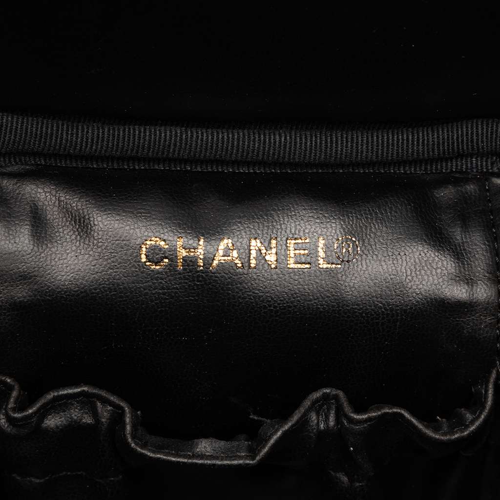 Chanel CC Caviar Vanity Bag Black Leather Good condition - Box View