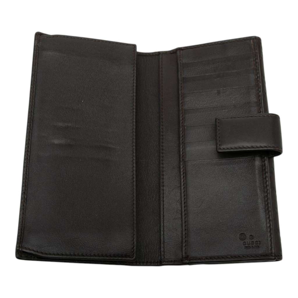 Gucci Guccissima Continental Long Wallet Brown Leather Good condition - Box View
