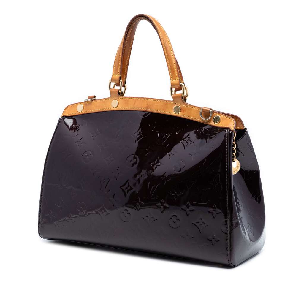 Louis Vuitton Monogram Vernis Brea MM Purple Leather Good condition - Back View