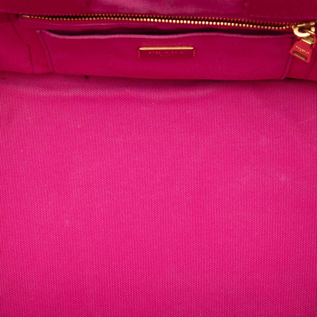 Prada Canvas Canapa Logo Satchel Pink Canvas Good condition - Model View