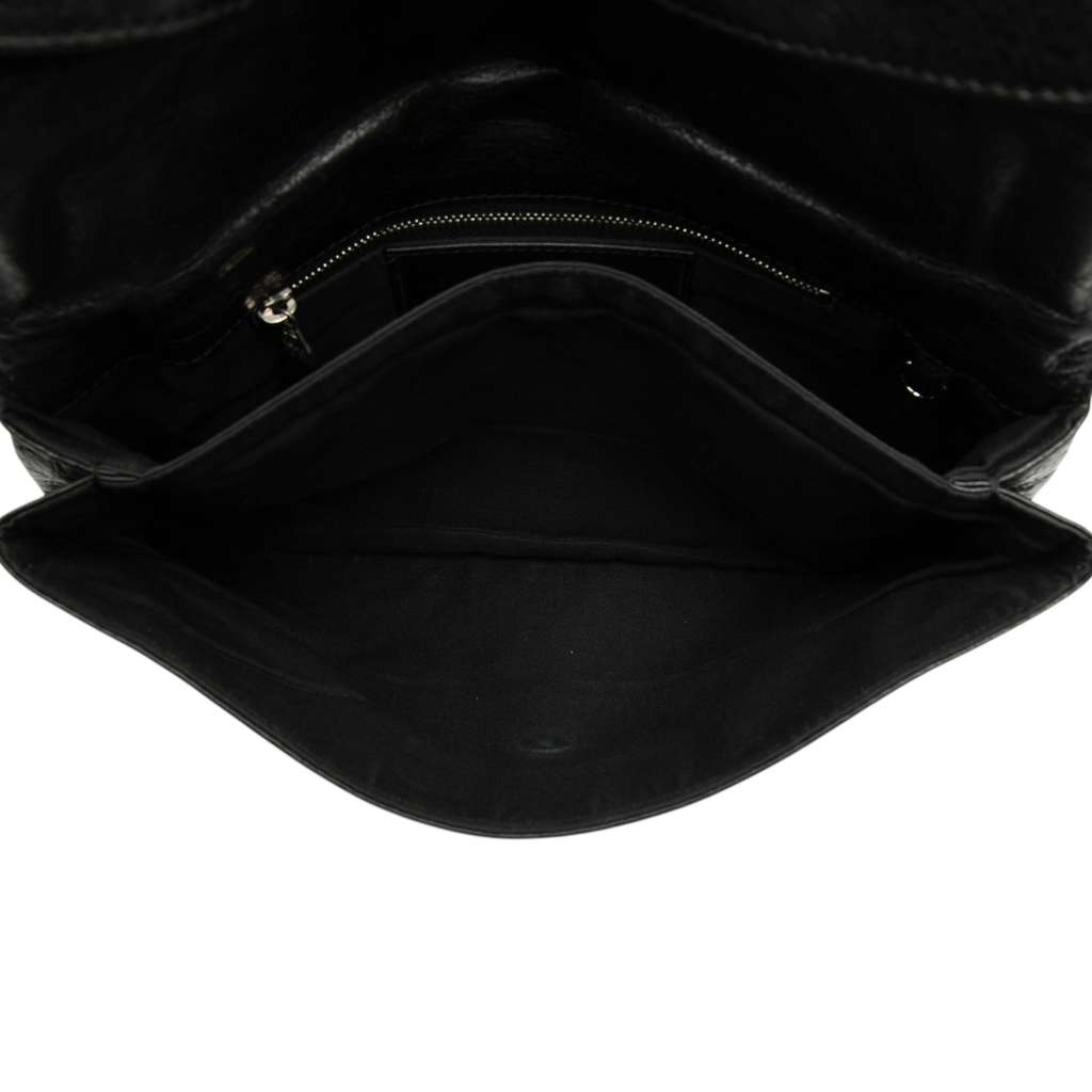 Balenciaga Lambskin Motocross Giant 12 Envelope Clutch Black Leather Good condition - Model View