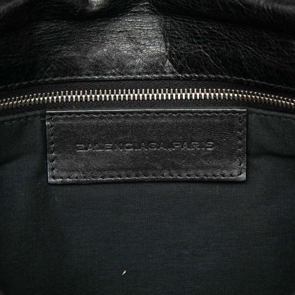 Balenciaga Lambskin Motocross Giant 12 Envelope Clutch Black Leather Good condition - Box View